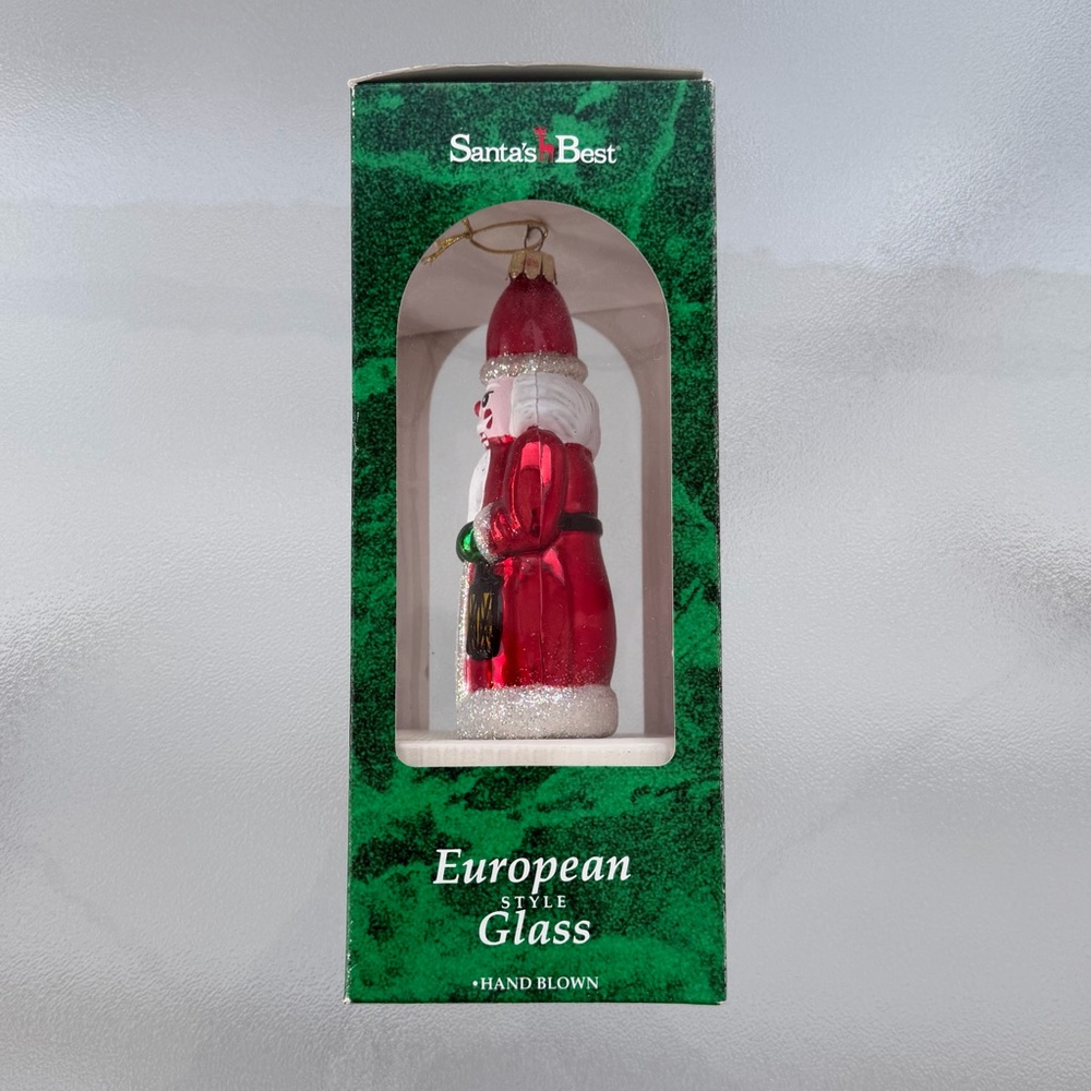 "Santa's Best" Nutcracker European Style, Hand-Blown Glass Christmas Ornament - Picture 10 of 11